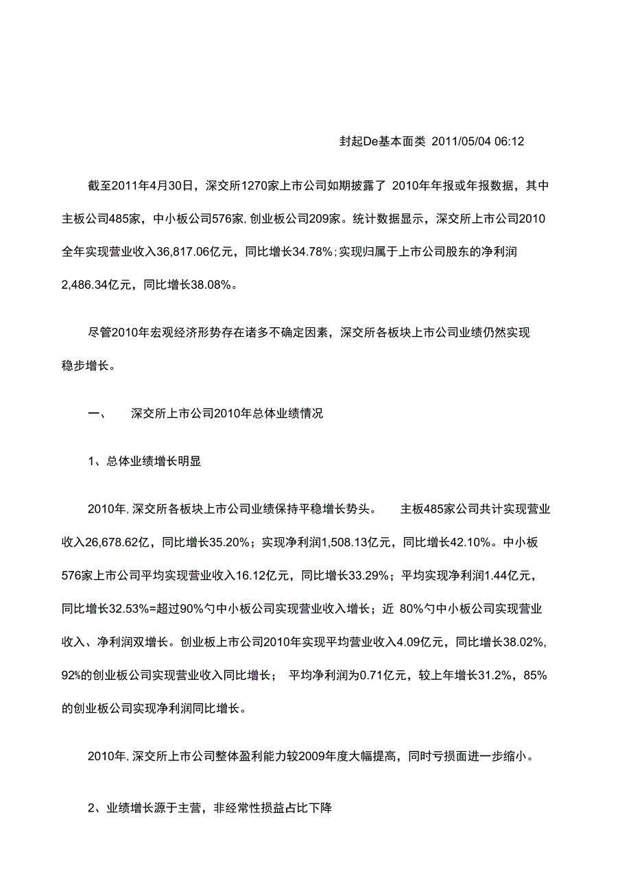 深交所上市公司特点_第1页