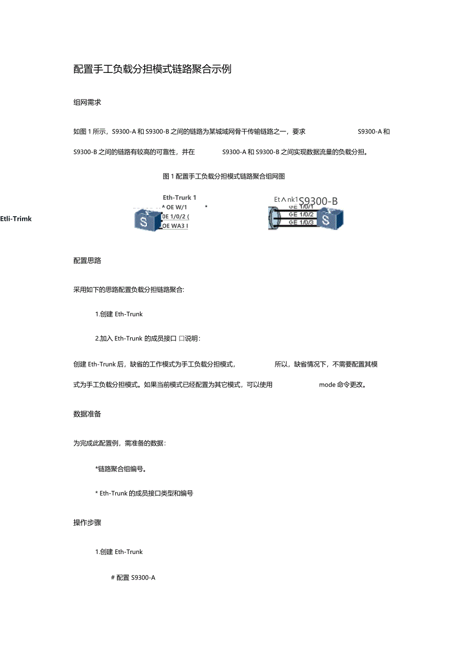 华为链路聚合Eth-trunk_第1页