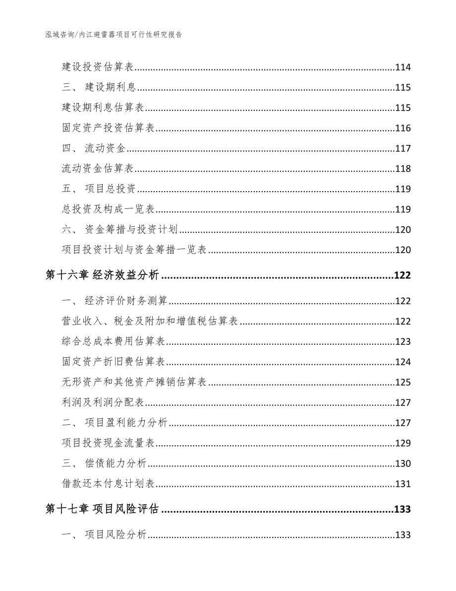 内江避雷器项目可行性研究报告【范文参考】_第5页