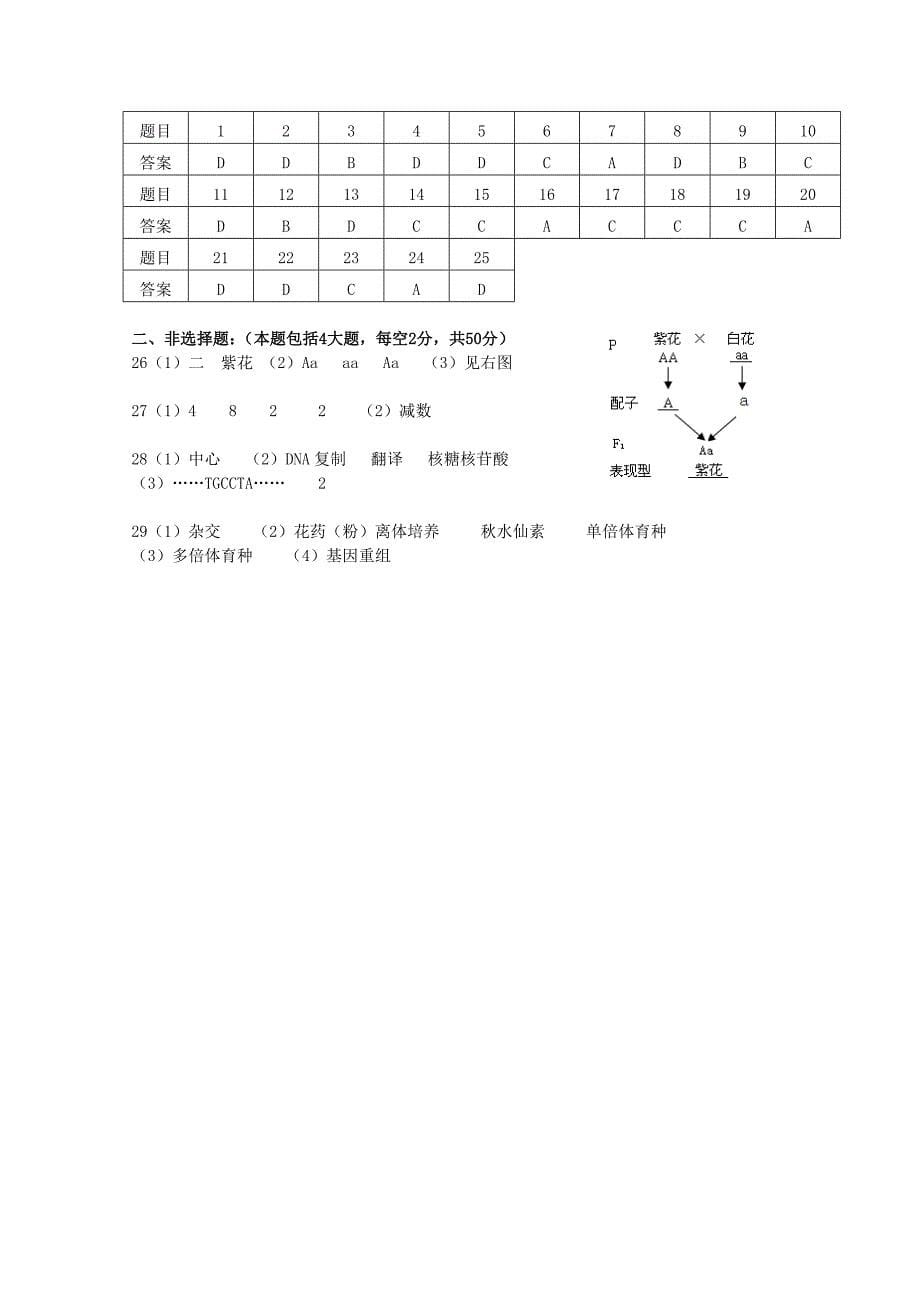 2022-2023学年高二生物上学期期末考试试题文 (I)_第5页