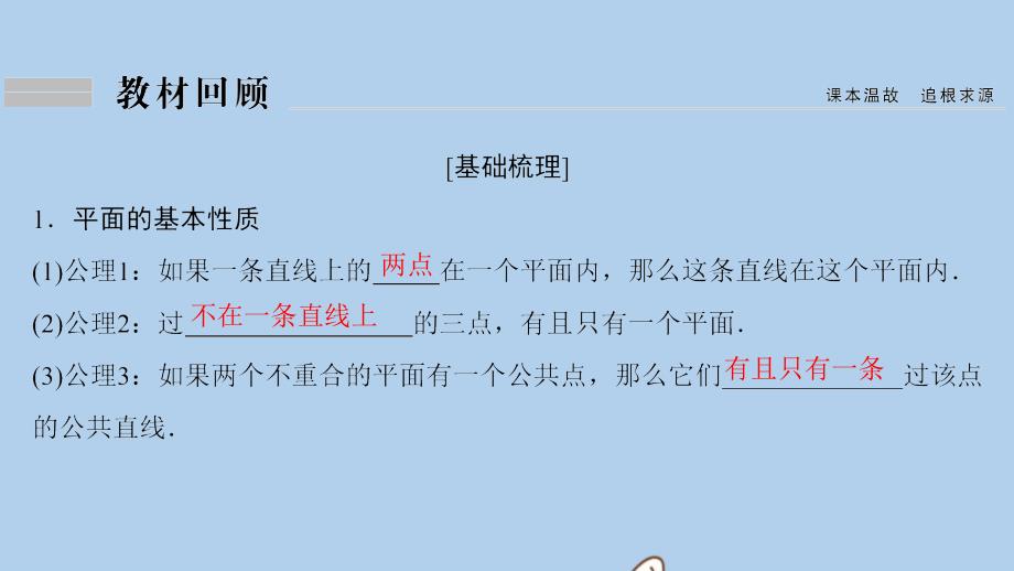 新课标高考数学一轮总复习第七章立体几何73空间点直线平面之间的位置关系课件理新人教A版07262108(数理化网)_第4页