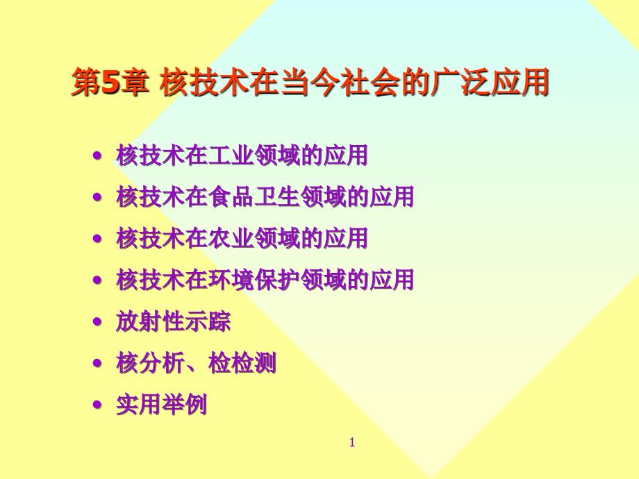 核技术在当今社会的广泛应用课件_第1页