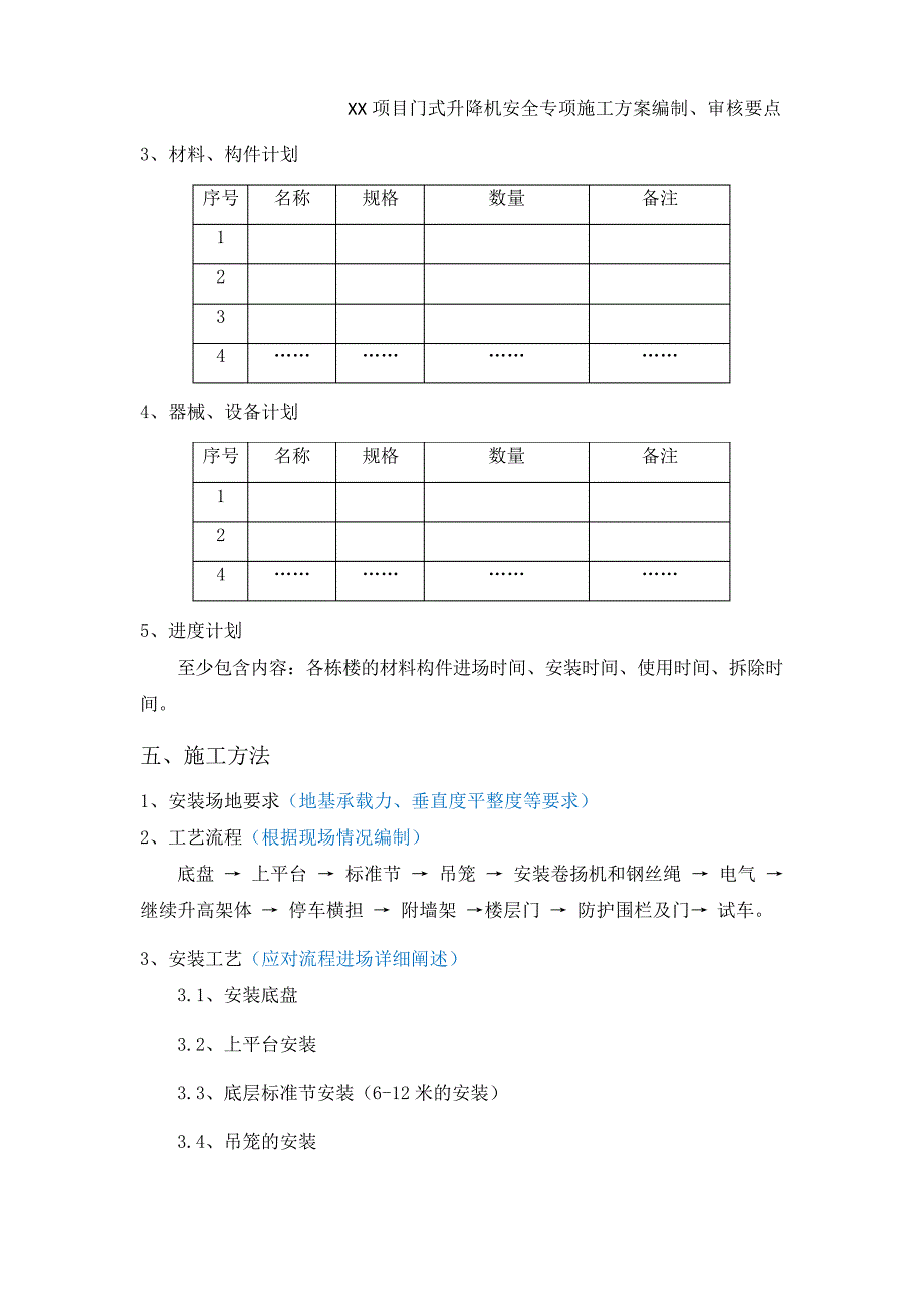 门式升降机安全专项施工方案编制、审核要点_第4页