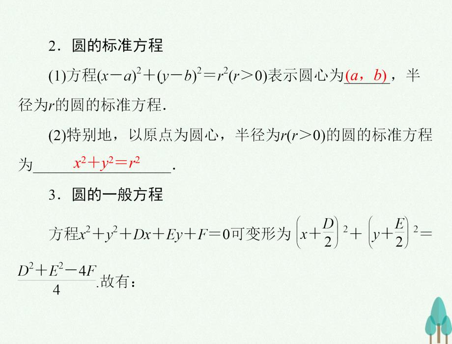 高考数学总复习 第七章 解析几何 第3讲 圆的方程课件 文_第4页