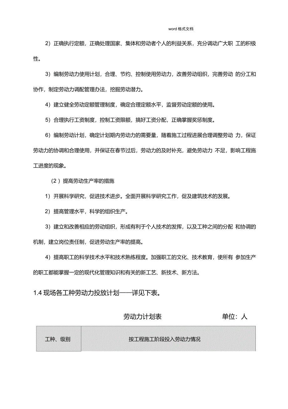 7.劳动力、机械设备和材料投入计划_第3页