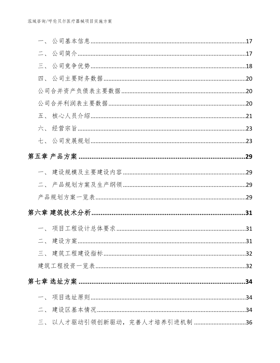 呼伦贝尔医疗器械项目实施方案（模板范文）_第2页