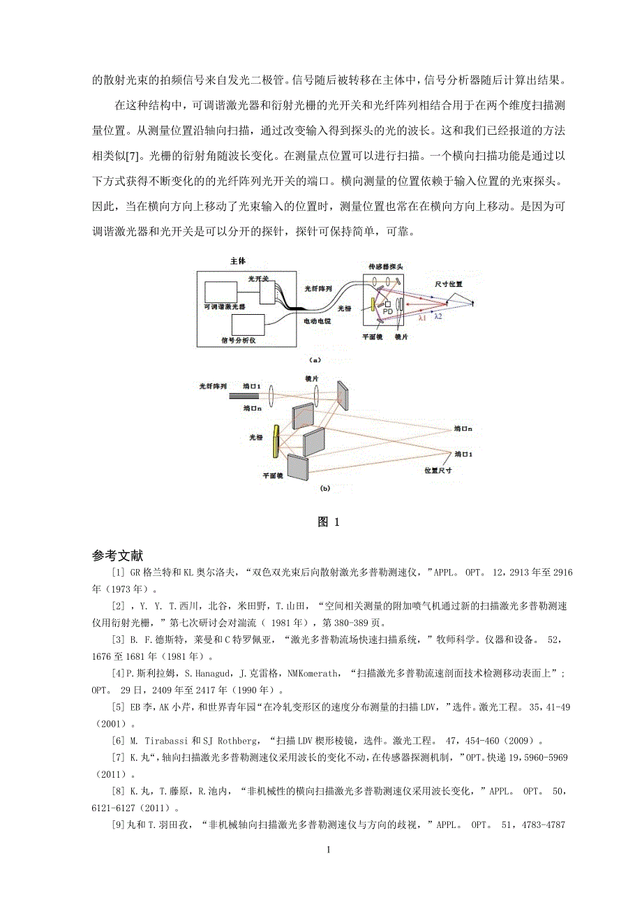 非机械性激光多普勒测速仪的二维速度测量外文文献翻译@中英文翻译@外文翻译_第3页