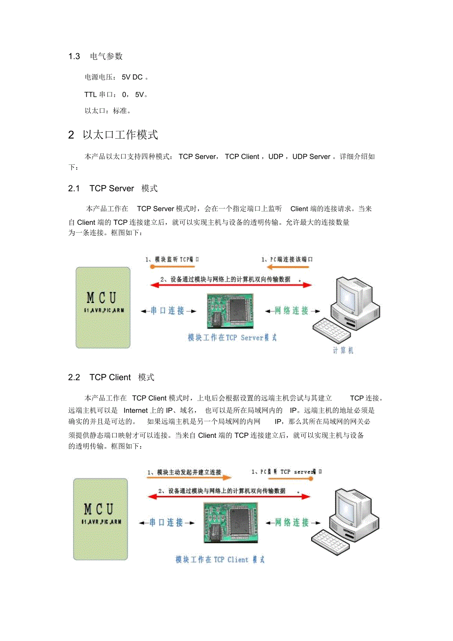 串口服务器模块使用说明_第4页