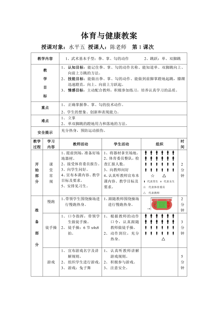 高中体育与健康教案_第1页