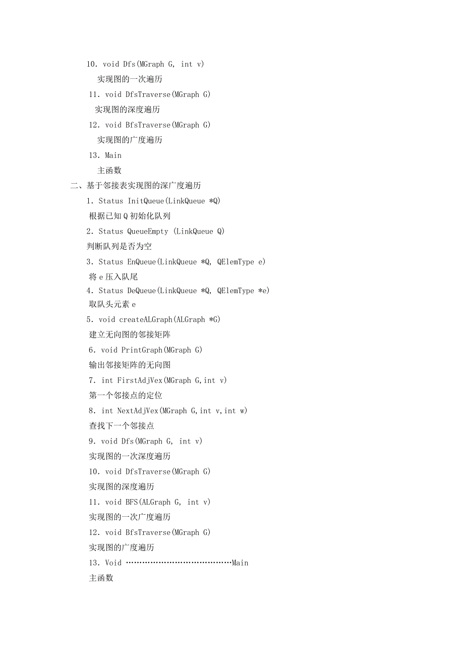 图的深度广度遍历算法与数据结构课程设计_第3页