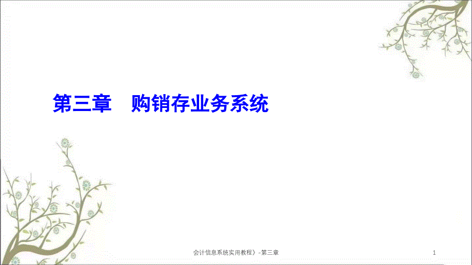 会计信息系统实用教程第三章课件_第1页