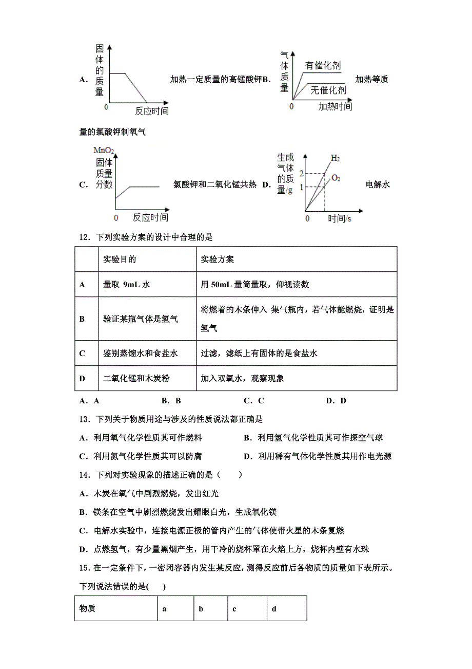 2023届江西省九江市柴桑区三中学化学九上期中调研试题含解析.doc_第3页