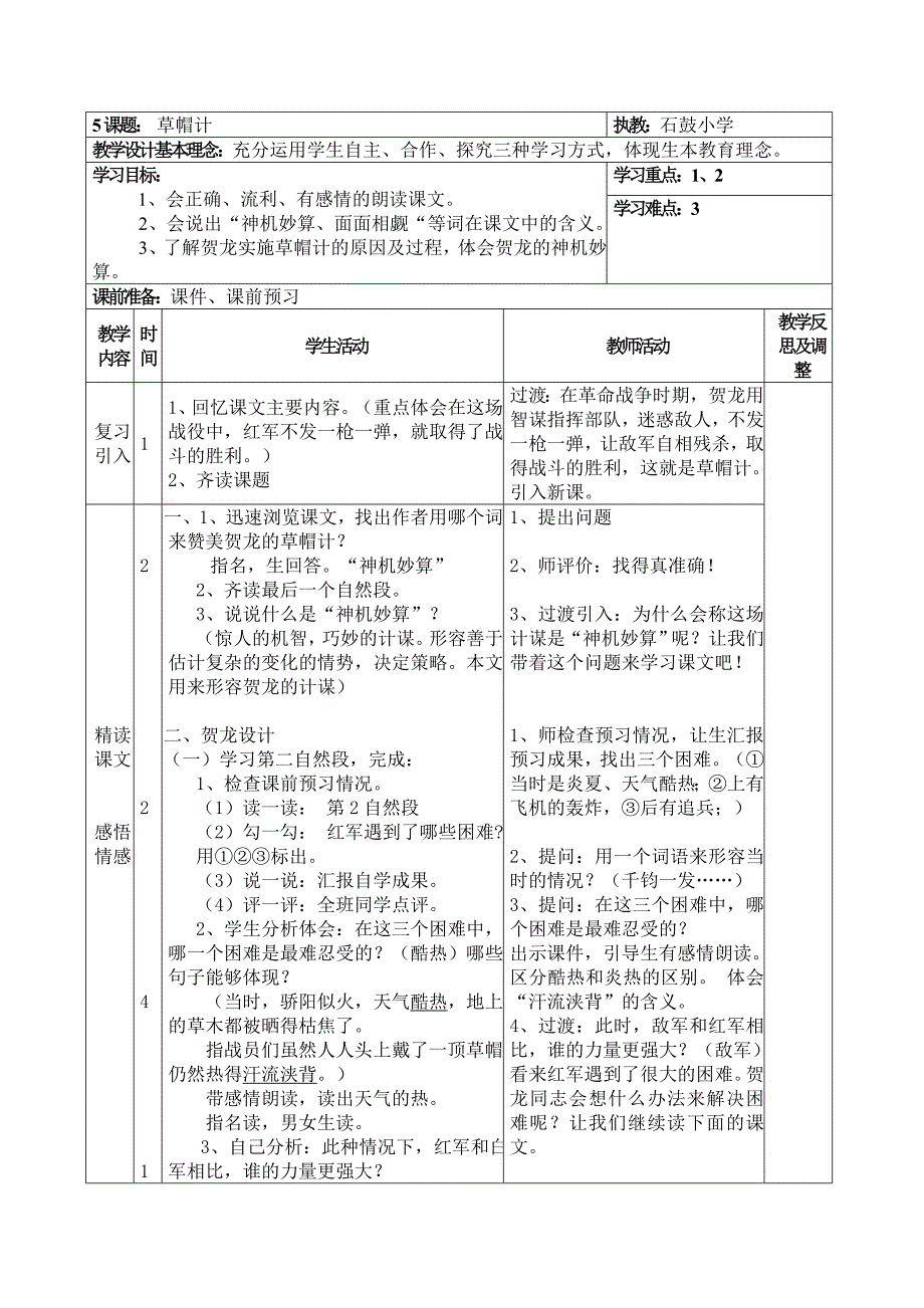 《草帽计》教学案(表格式).doc_第1页