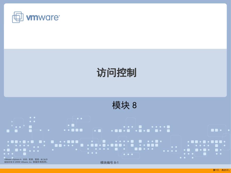 vmware 培训教材8_AccessControl_第1页