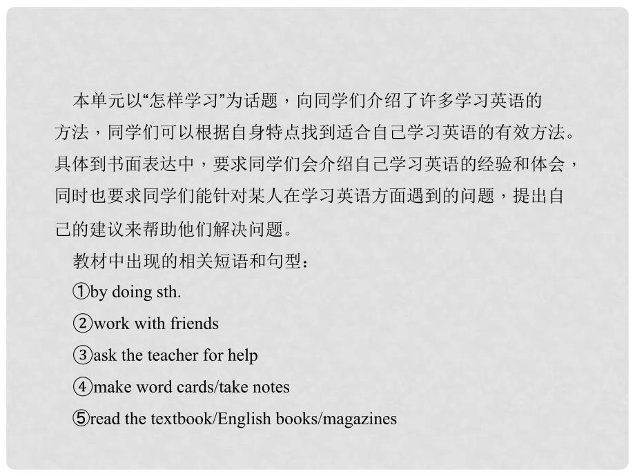 九年级英语全册 Unit 1 How can we become good learners Section B（3a3b）同步作文指导课件 （新版）人教新目标版_第2页