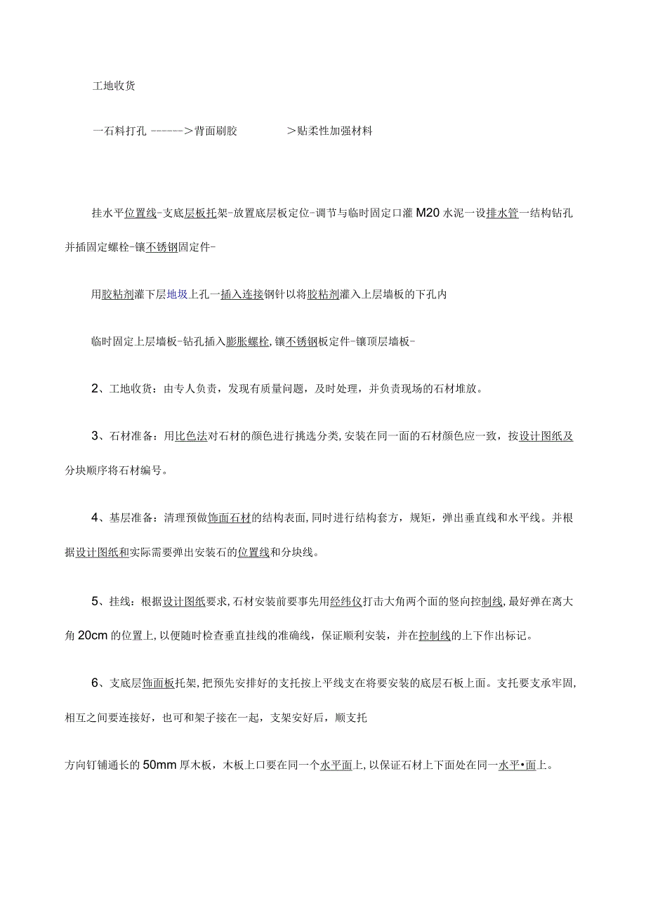 干挂石材施工工艺及质量检查标准_第2页