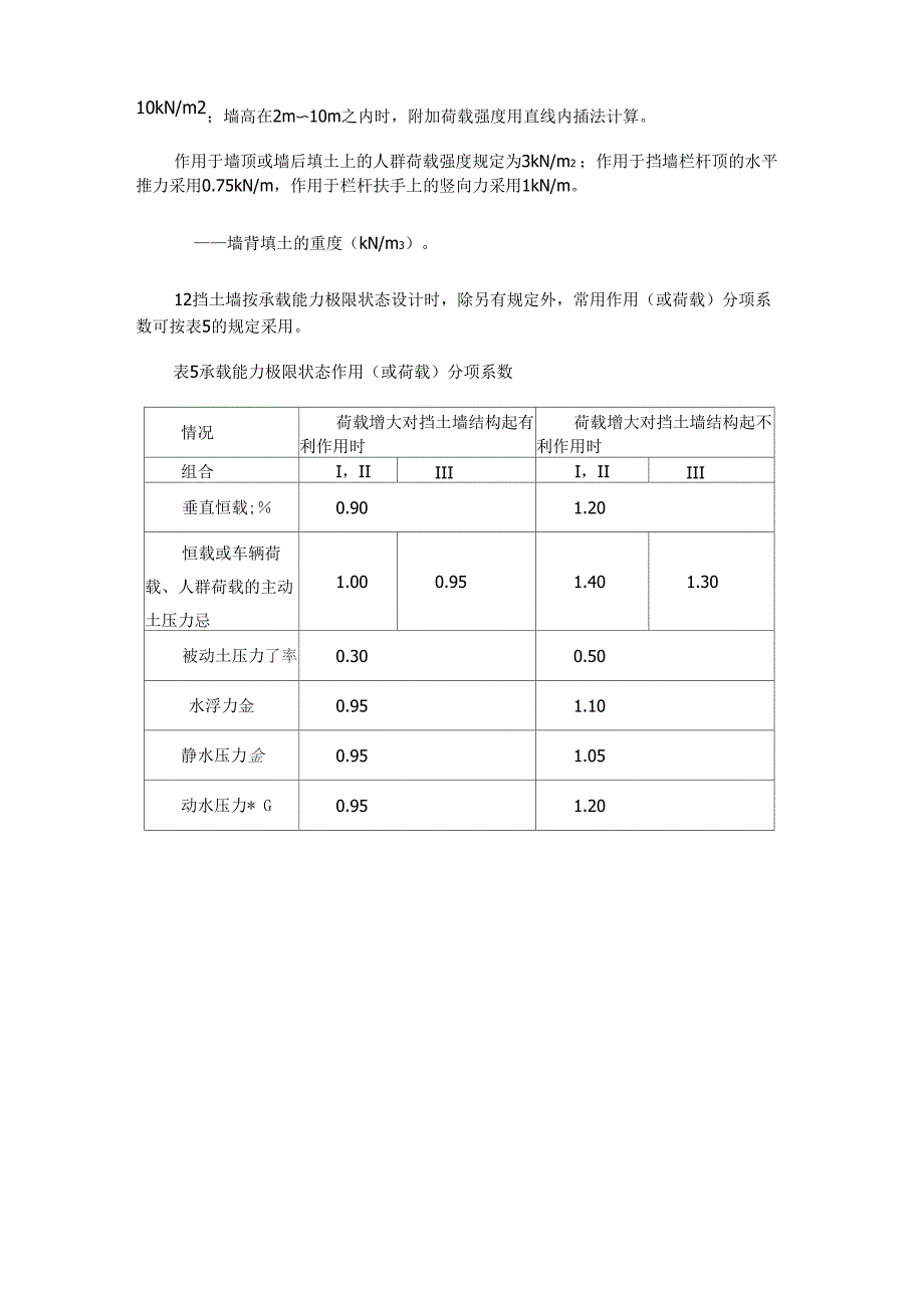 挡土墙设计计算荷载规定_第4页