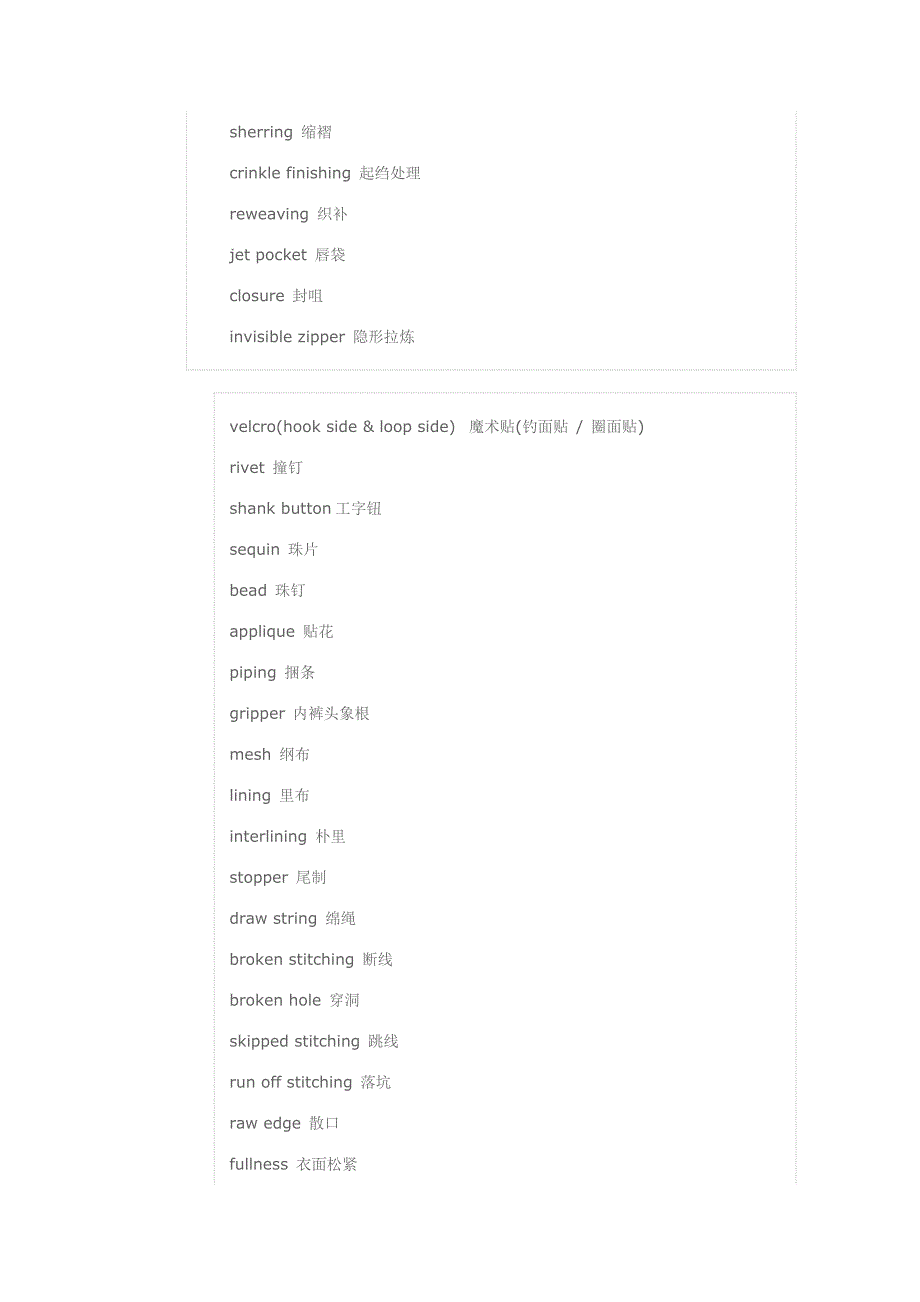 车缝制品常用英语_第2页