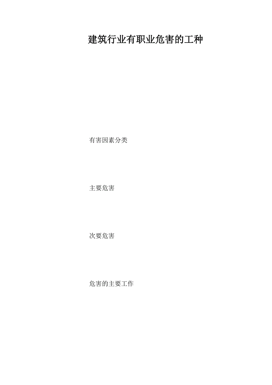 建筑行业有职业危害的工种_第1页