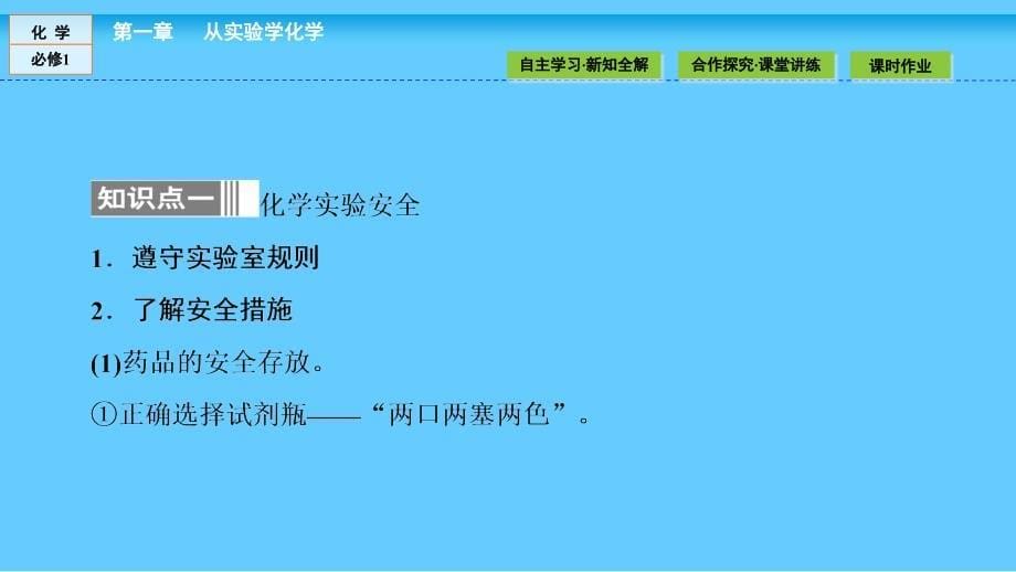 高中化学人教版必修1课件：第一章 从实验学化学 1.1.1_第5页