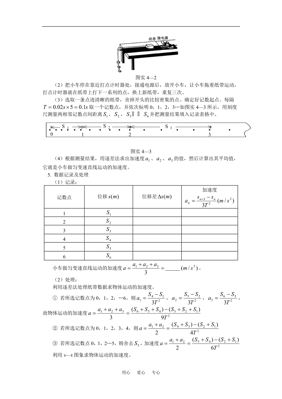 高一物理实验专题人教版知识精讲_第4页