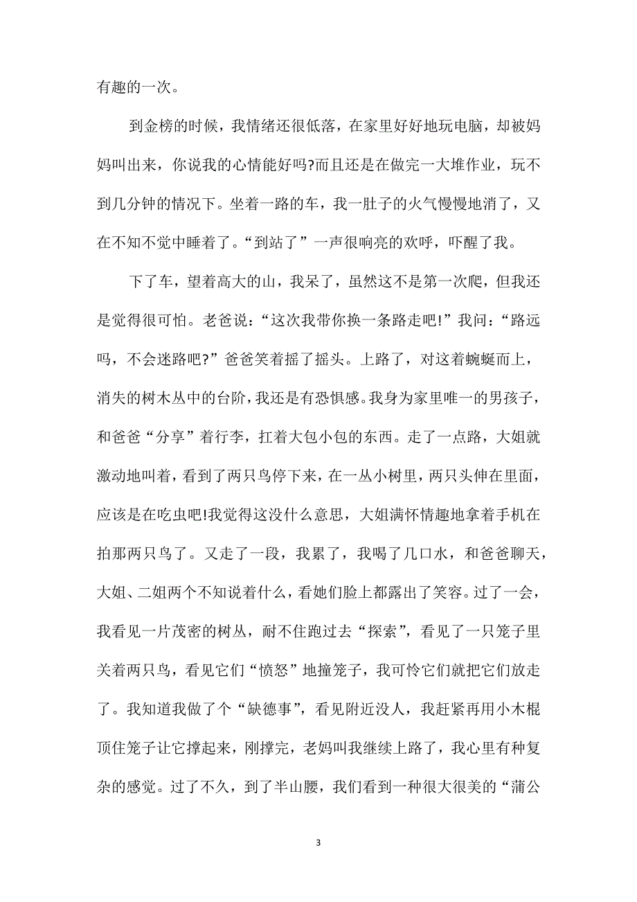 初二登山游记提纲作文_第3页