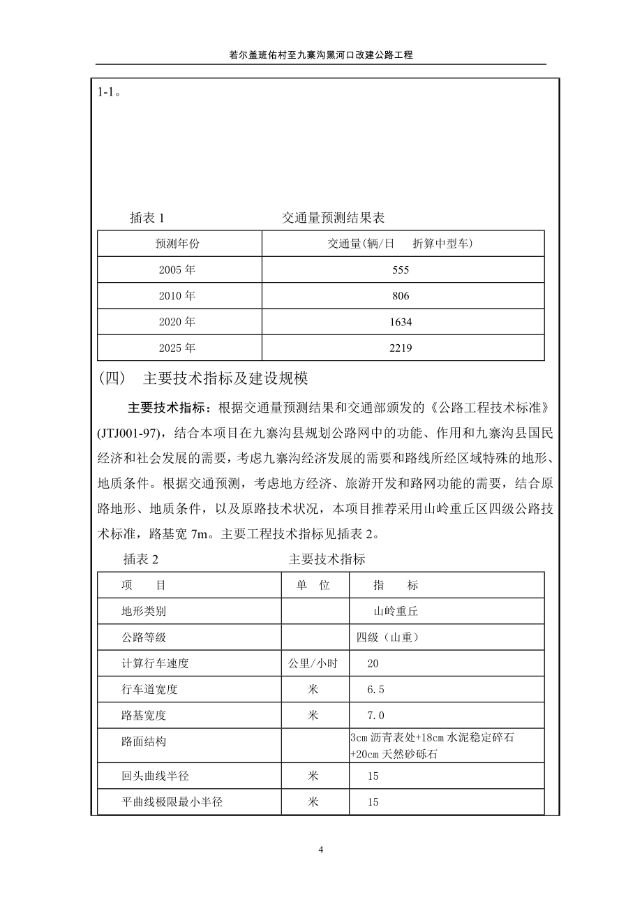 九寨沟内公路改建工程项目环境评估报告表(报批稿).doc_第4页