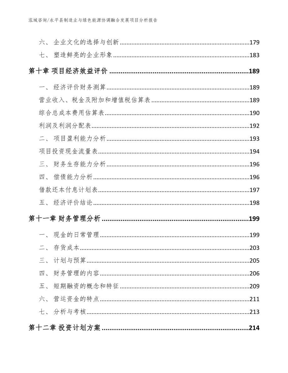 永平县制造业与绿色能源协调融合发展项目分析报告_模板范本_第5页