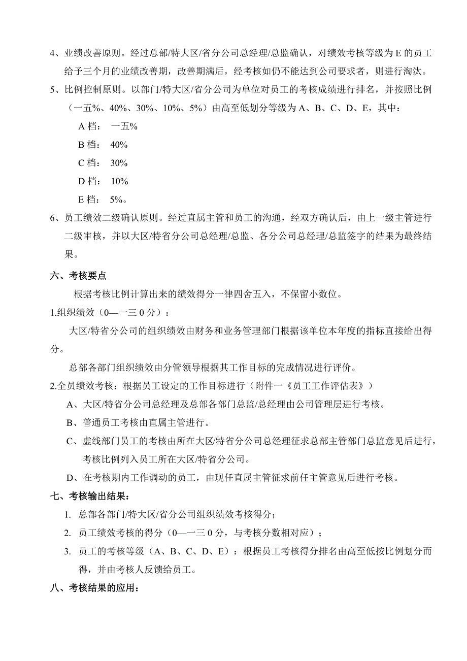 我国某通信公司绩效考核办法_第2页