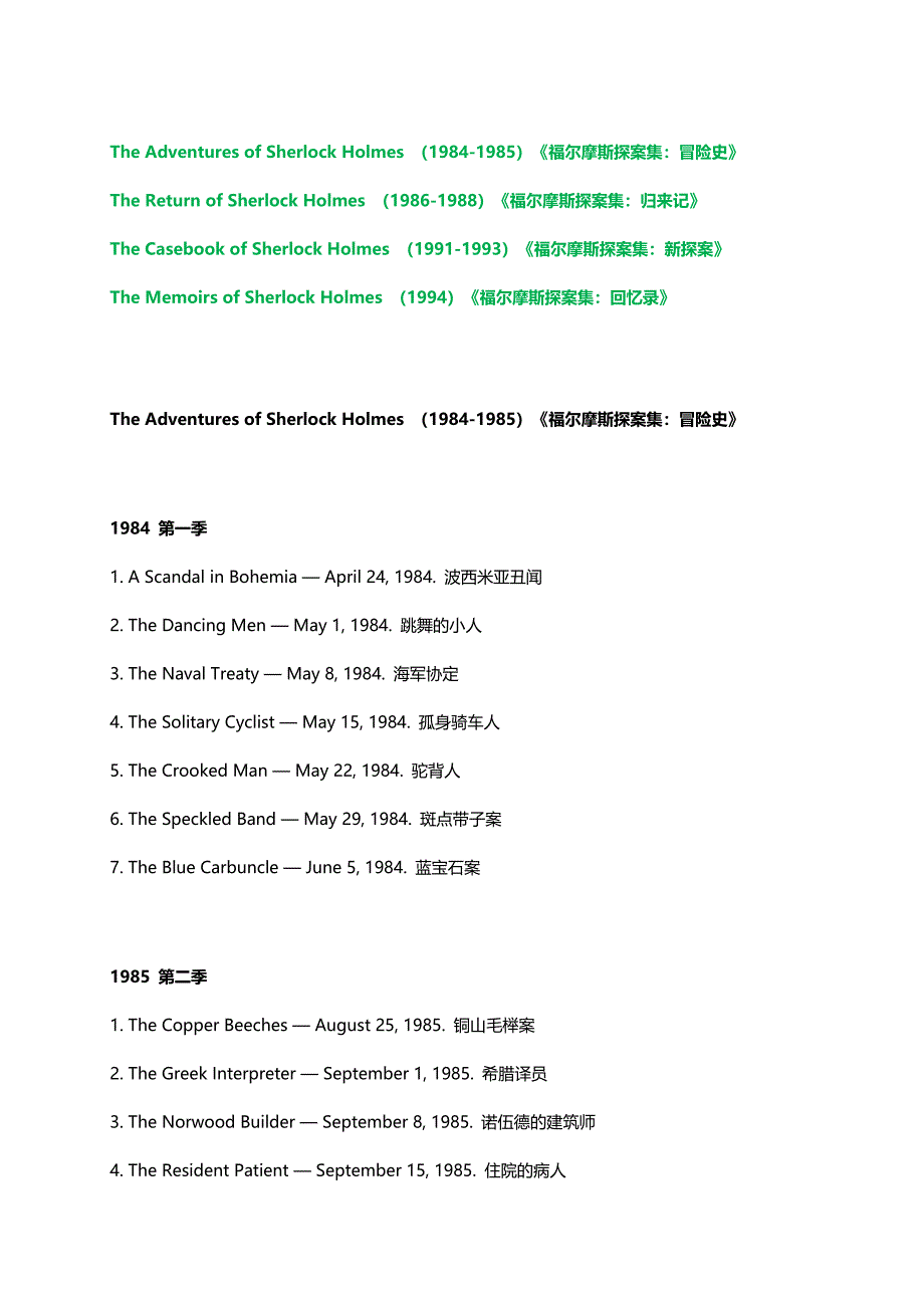 《福尔摩斯探案集》目录.docx_第1页