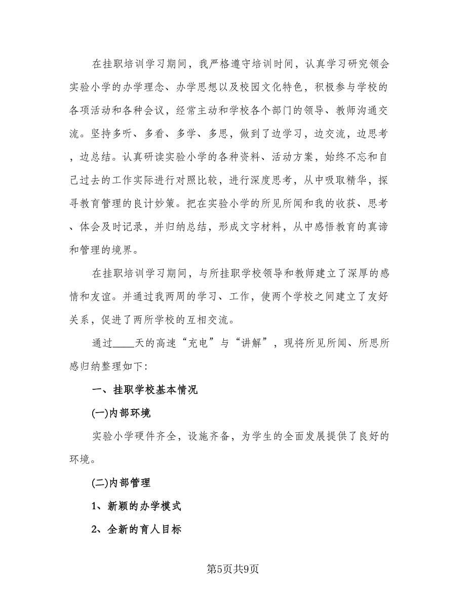 教师挂职锻炼工作总结模板（二篇）.doc_第5页