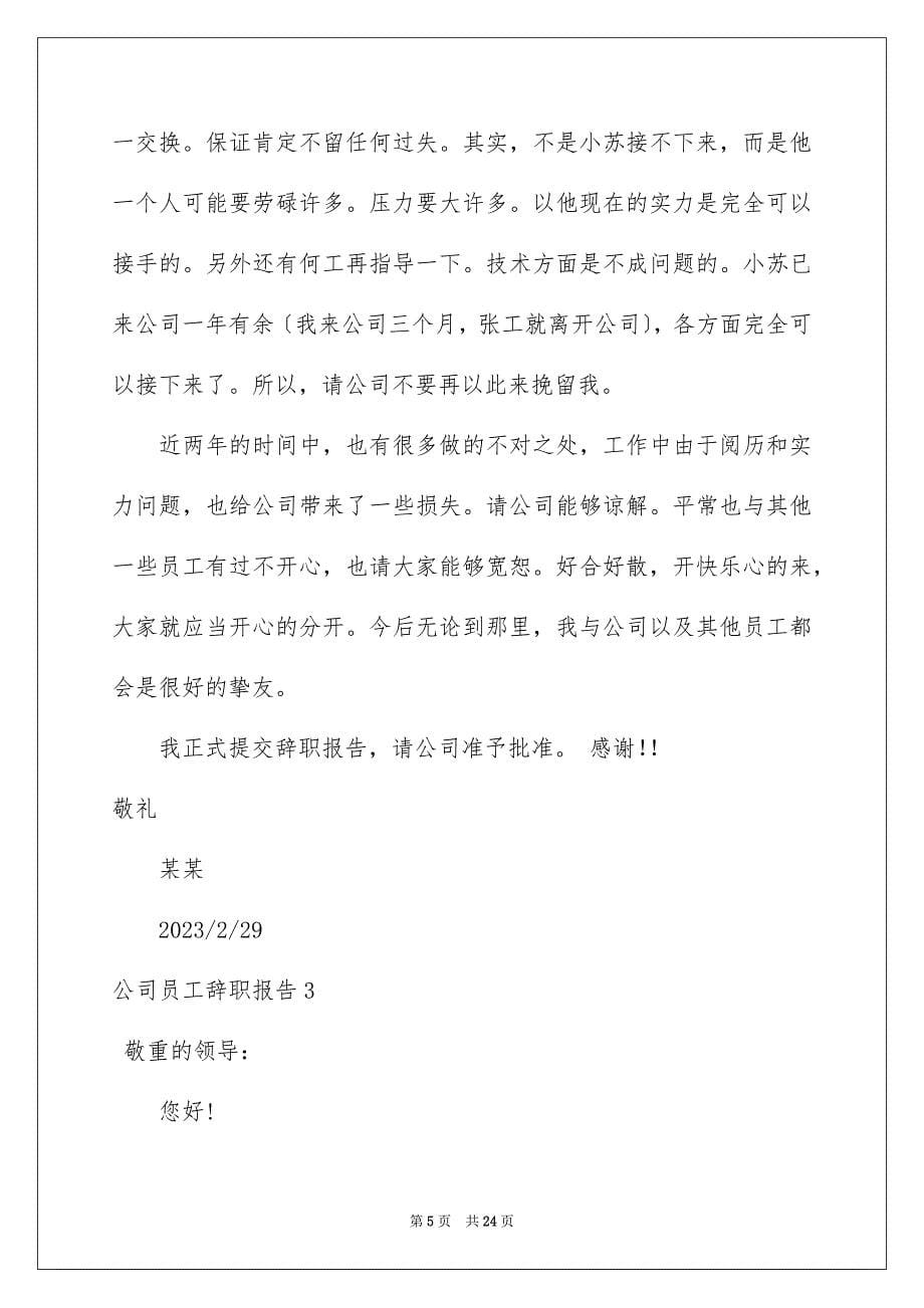 2023年公司员工辞职报告149.docx_第5页