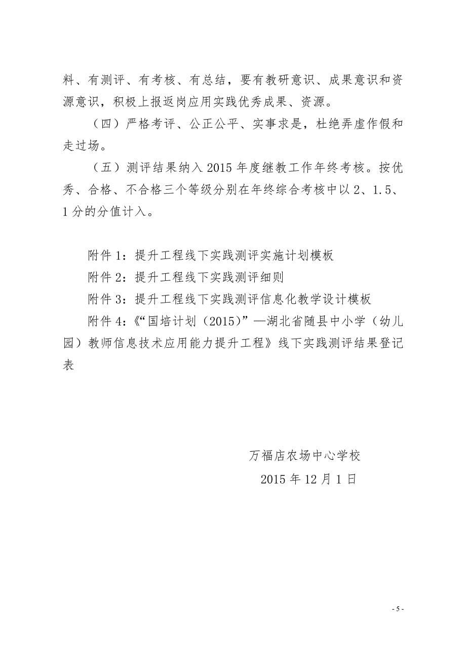 息技术应用能力提升工程培训项目线下实践测评活动实施方案_第5页