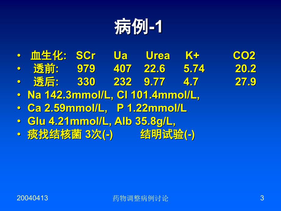 医学课件慢肾衰竭时的药物调整 病例讨论精选文档_第3页