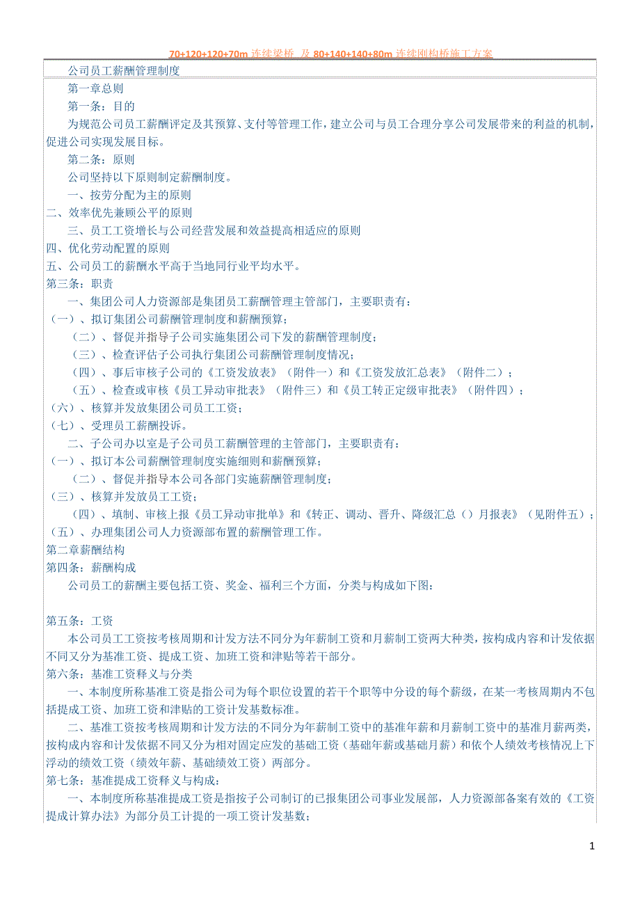 公司员工薪酬管理制度_第1页