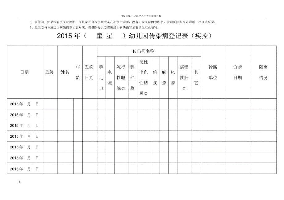 15个幼儿园保健记录范本_第5页