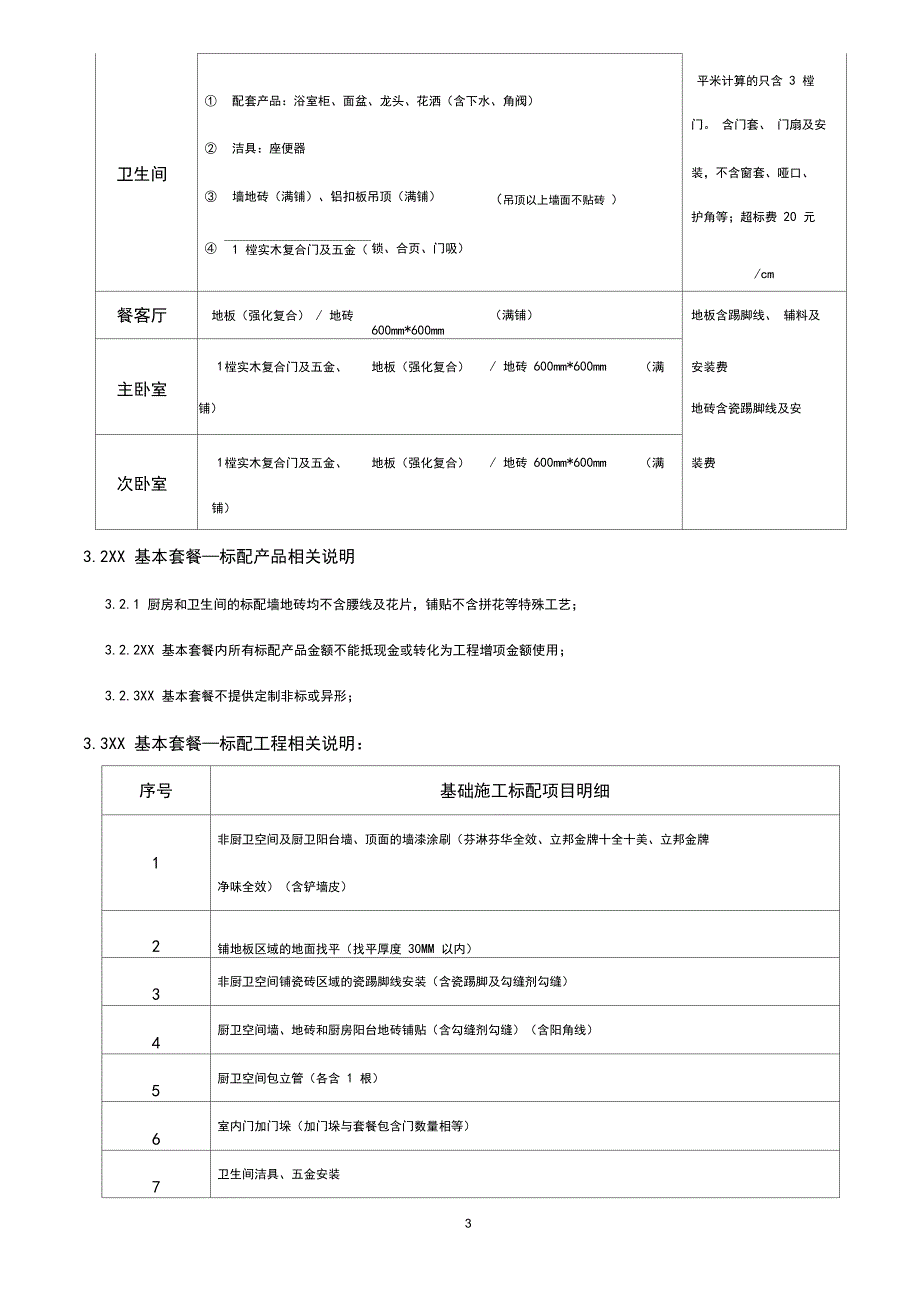 2020)家装公司整装套餐细则_第3页