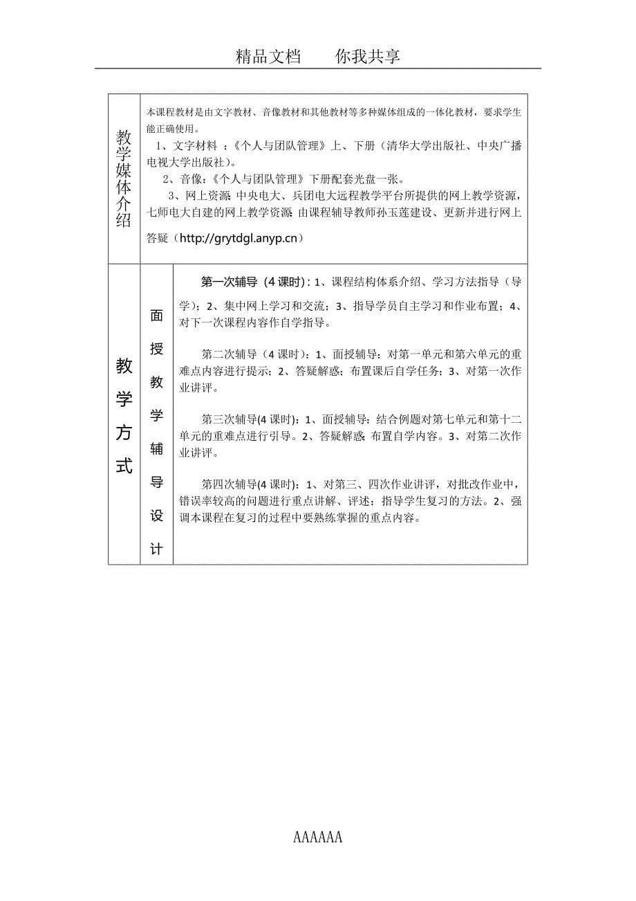 电大教学工作手册(个人与团队管理)_第5页