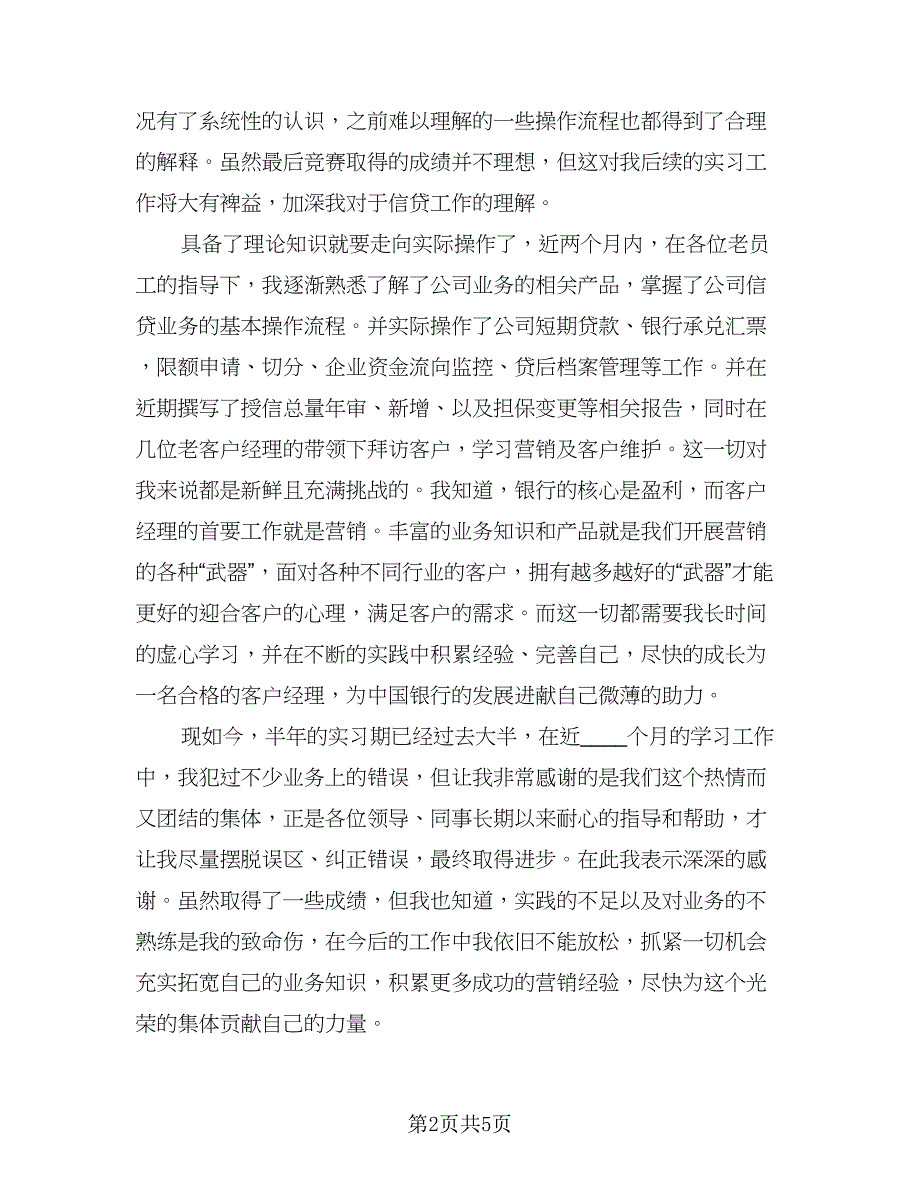 信贷员2023年工作总结格式范文（二篇）_第2页