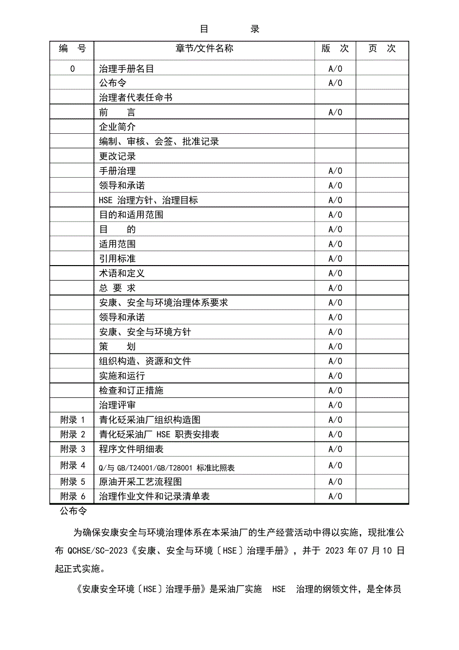 HSE管理手册模版_第1页