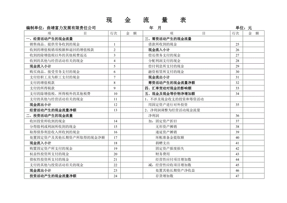 公司空白财务报表_第2页