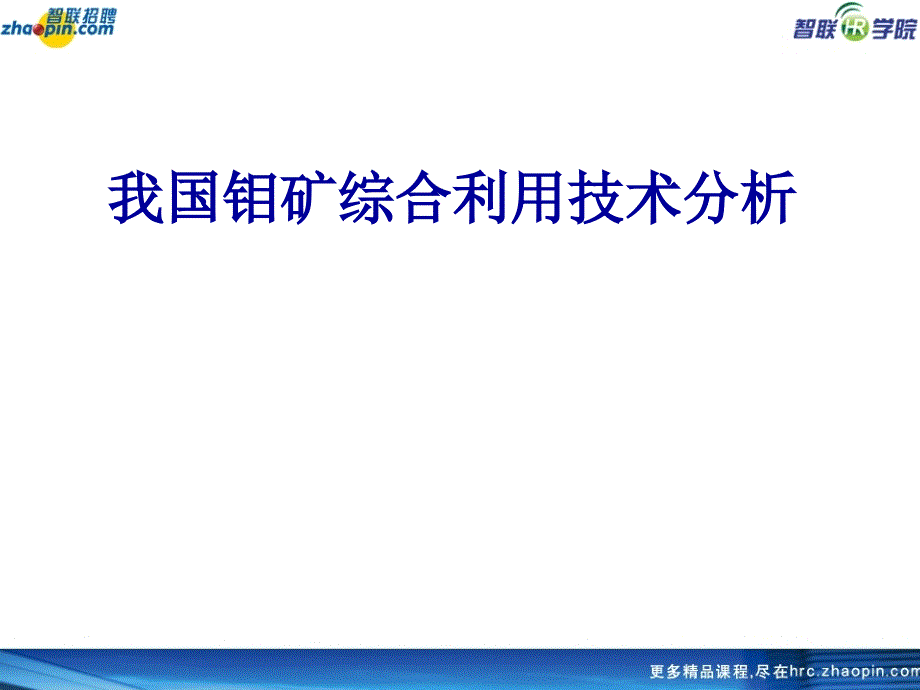 钼矿综合利用技术分析_第1页