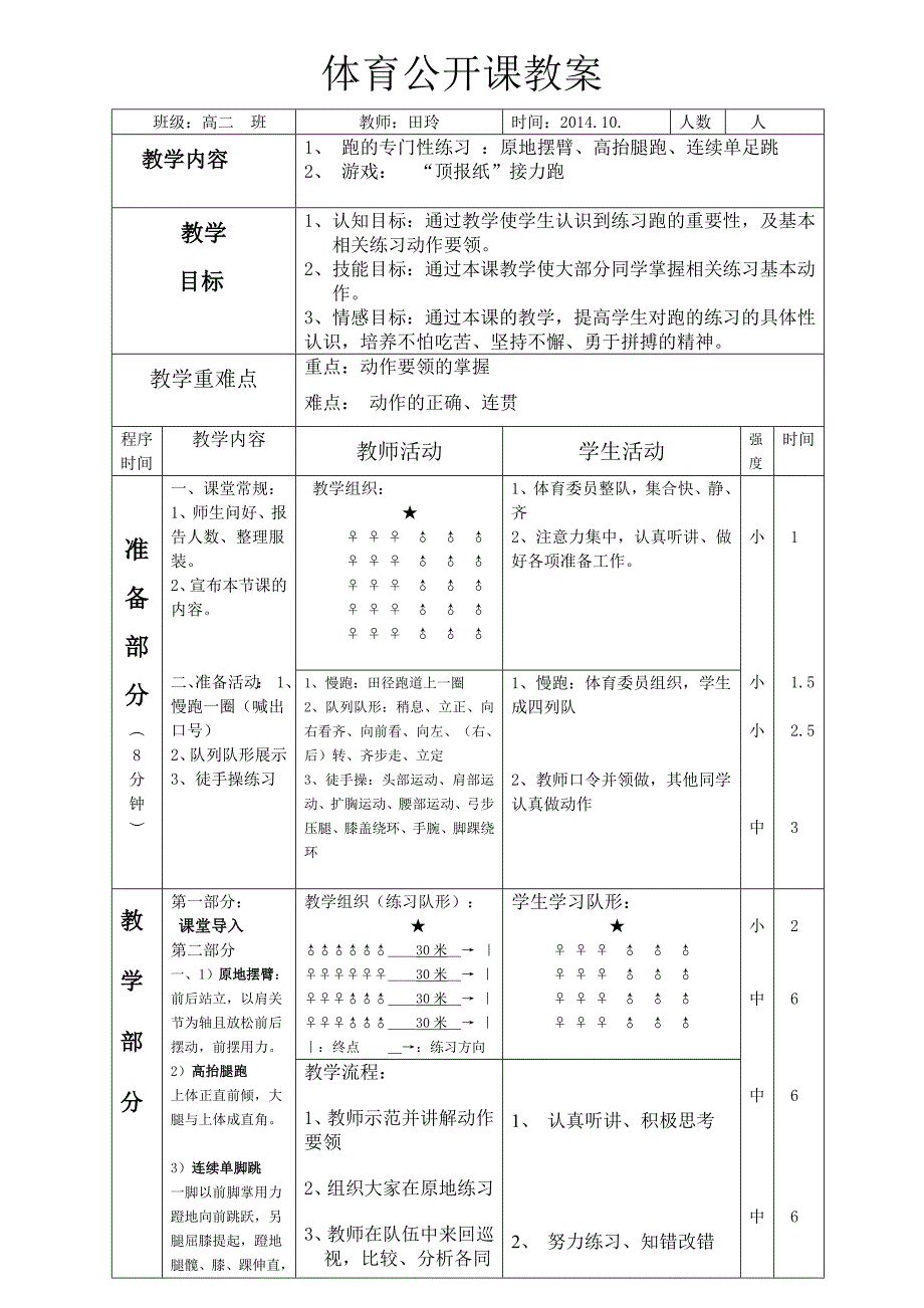 公开课教案跑的专门性练习_第1页