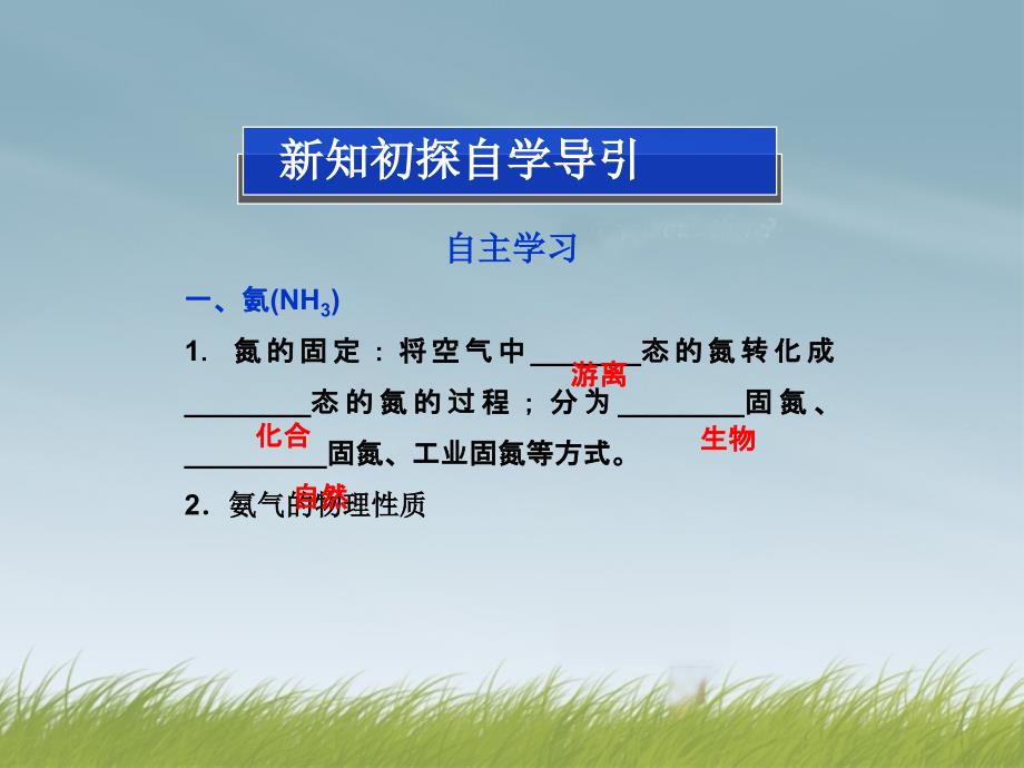 江苏省邳州市第二中学2022年高中化学第二课时氮肥的生产和使用课件苏教版必修1_第2页