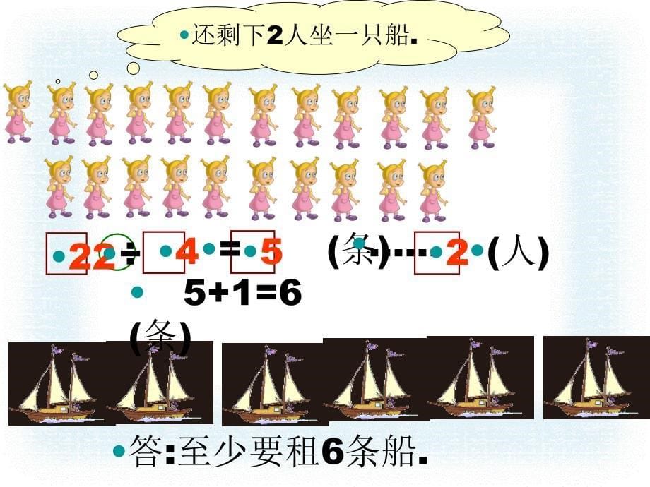 二年级数学下册课件6有余数的除法解决问题租船问题97人教版14张PPT_第5页