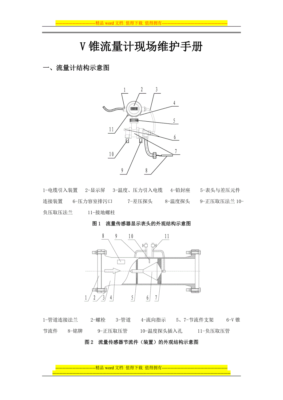 V锥流量计现场维护手册.doc_第1页