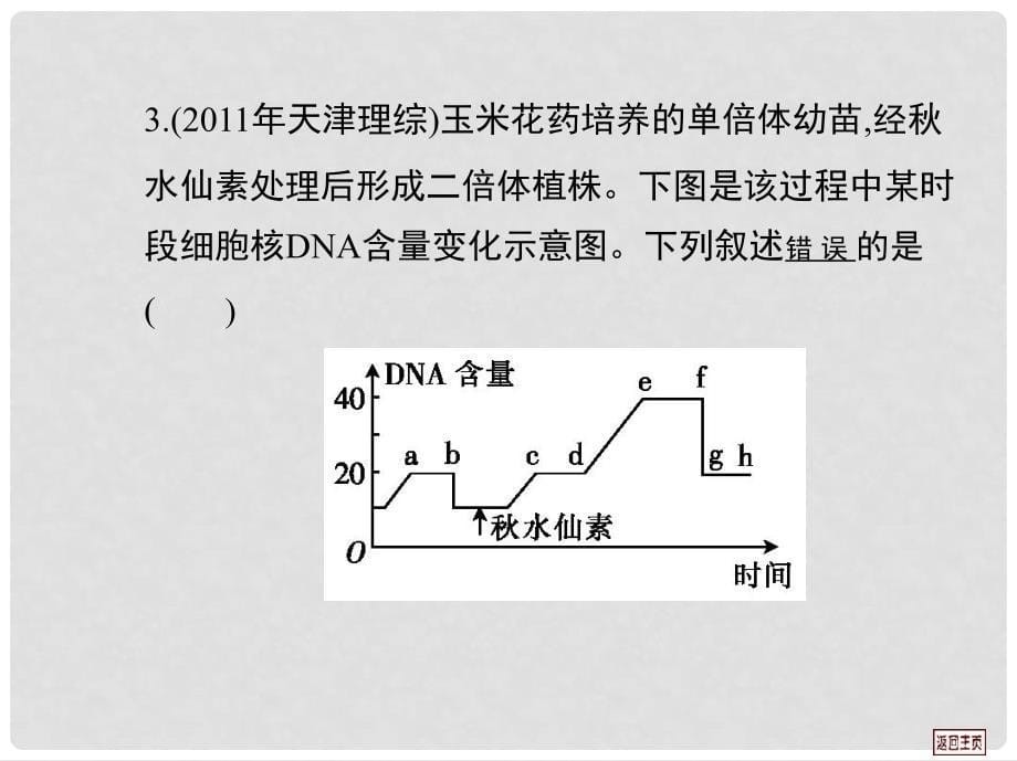 高三生物一轮复习 第四单元 考向案细胞的有丝分裂和增殖的周期性课件 新人教版_第5页