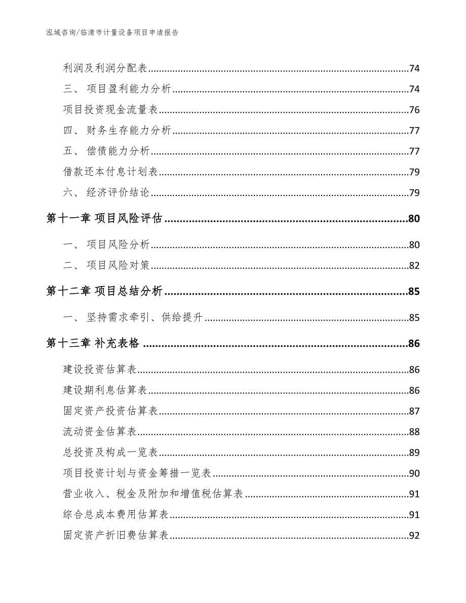 临清市计量设备项目申请报告模板范本_第5页