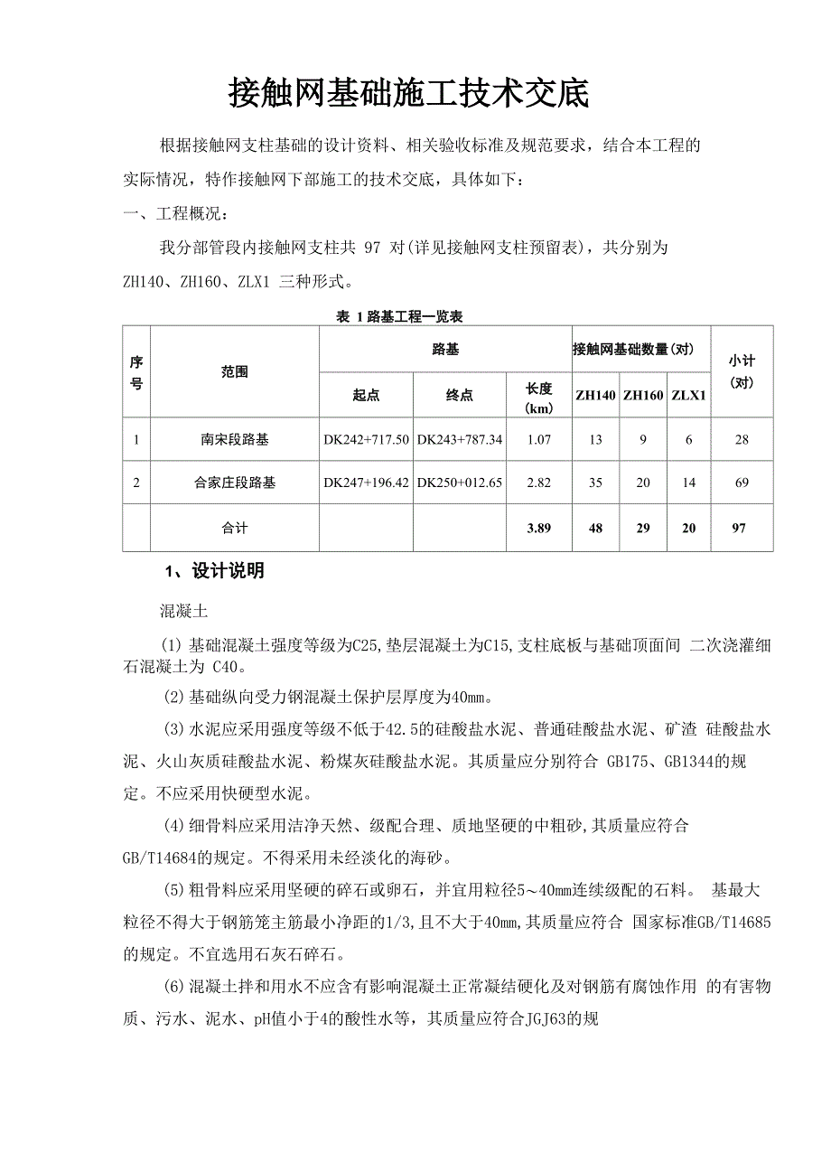 接触网基础施工技术交底_第1页