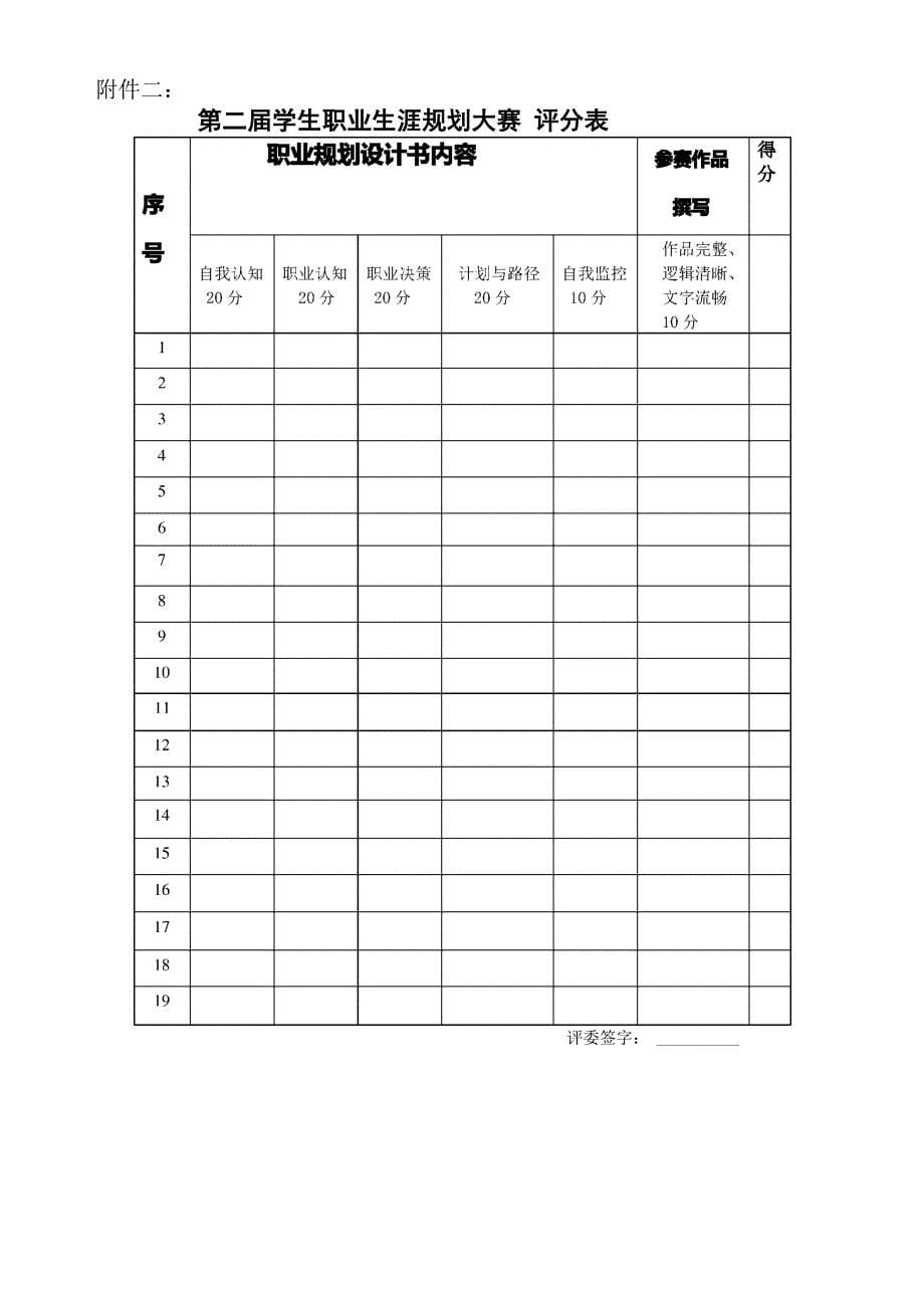 职业生涯规划大赛活动方案_第5页